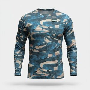 Reel Legends Reel-Tec Whale Shark Performance Fishing Shirt Men's Medium UPF 40